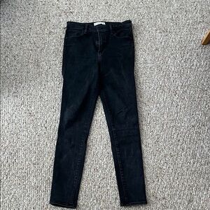 Abercrombie & Fitch Super Skinny High Rise Black Jeans